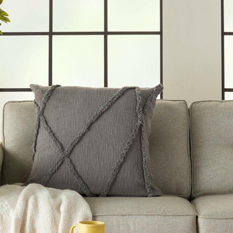 Tracey Square Cotton Pillow Cover With Insert-18"x18" thumbnail 4