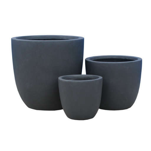 Durx-litecrete Lightweight Concrete Modern Seamless Round Cement Color Planter_Medium — view 1