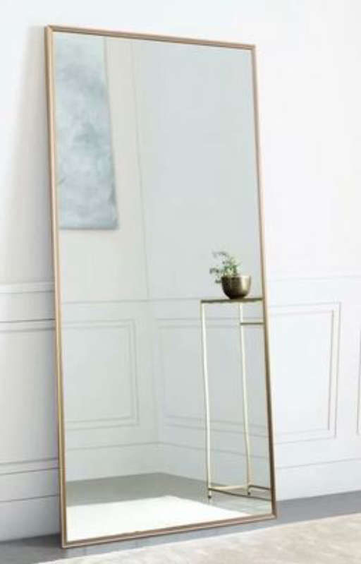 Modern Full Length/Floor Mirror - Gold — view 1