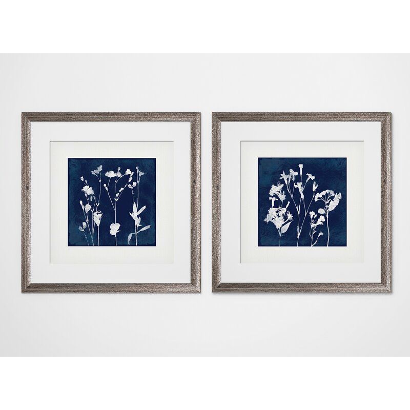Cyanotype Botanical I 2 Piece Framed Print Set  2 thumbnail 2