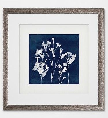 Cyanotype Botanical I 2 Piece Framed Print Set 1 thumbnail 2