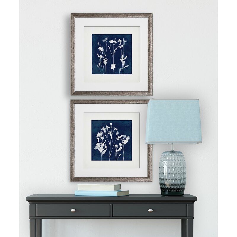 Cyanotype Botanical I 2 Piece Framed Print Set 1 thumbnail 5