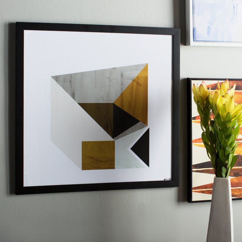 Mustard Geo Framed Graphic Art thumbnail 2