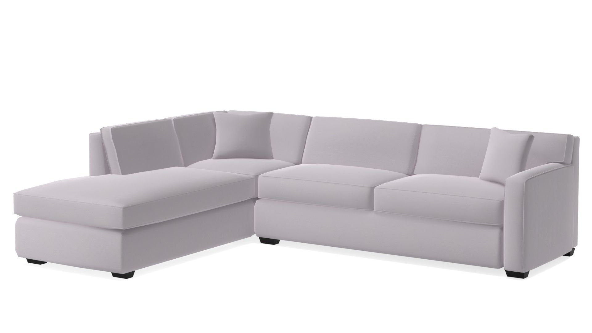Aspen Light Grey 2 Piece Sleeper Sectional with Left Arm Facing Chaise thumbnail 3