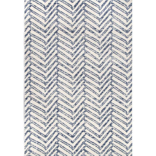 Blue Reverse Herringbone Area Rug-8'x 10' — view 1