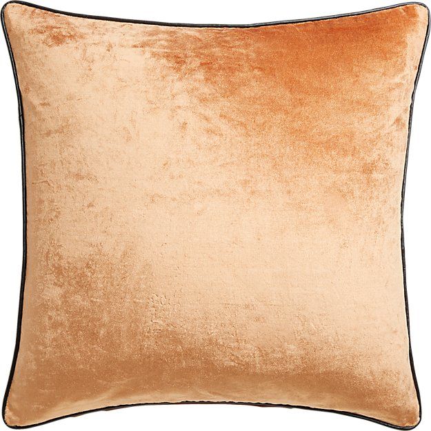 Copper Crushed Velvet Pillow With Insert-18"x18" thumbnail 2