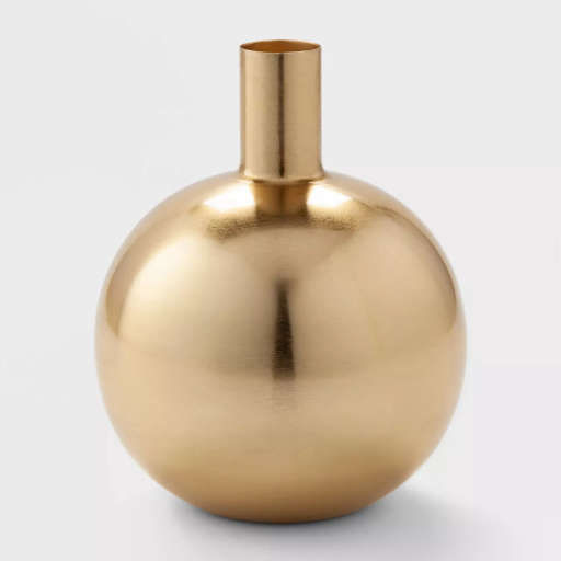 Decorative Brass Vase Gold — view 1