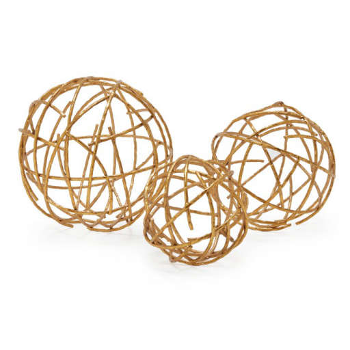 MoDRN Gold Decorative Spheres — view 1