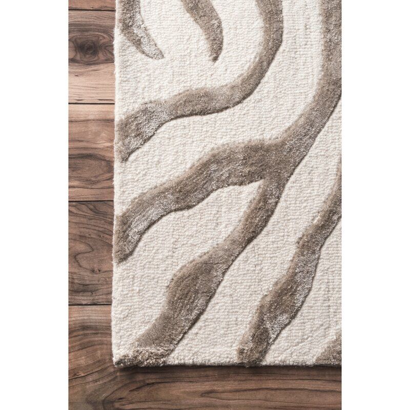 Dodgson Hand-Tufted Wool Gray Area Rug-6'X9' thumbnail 3