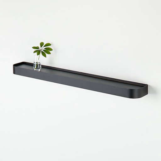 Edge Gunmetal Metal Floating Shelf — view 1