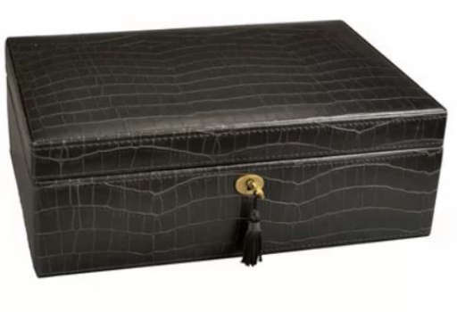 Luxury Lockable Leatherette Jewelry Box — view 1