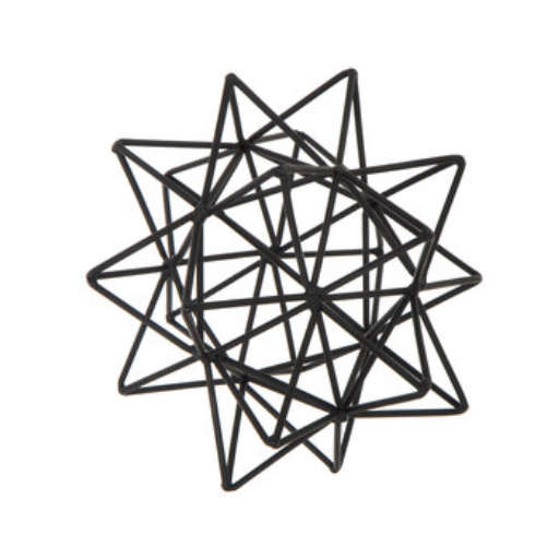 Open Geometric Star Metal Decor — view 1