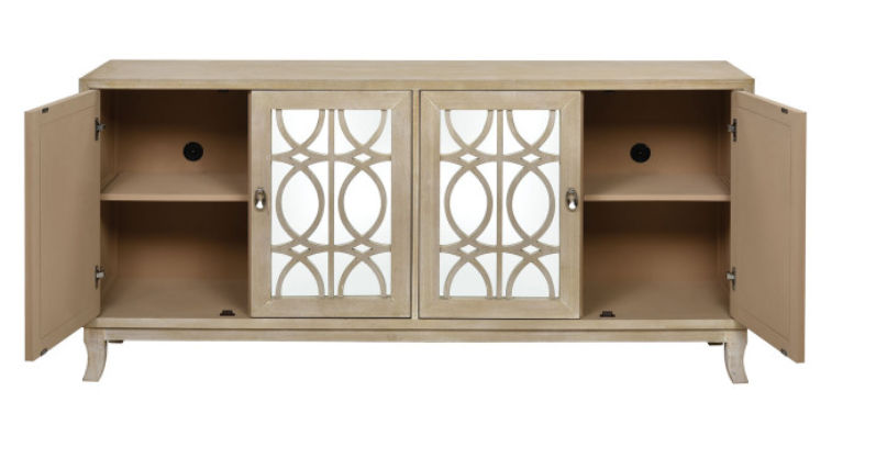 Piotr Credenza - Natural Wash Clear Mirror 4-DOOR thumbnail 4