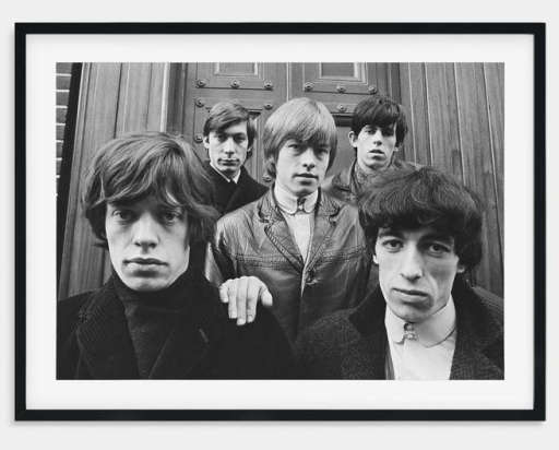 The Rolling Stones - Black & White - Music Photo - Framed Poster Print — view 1