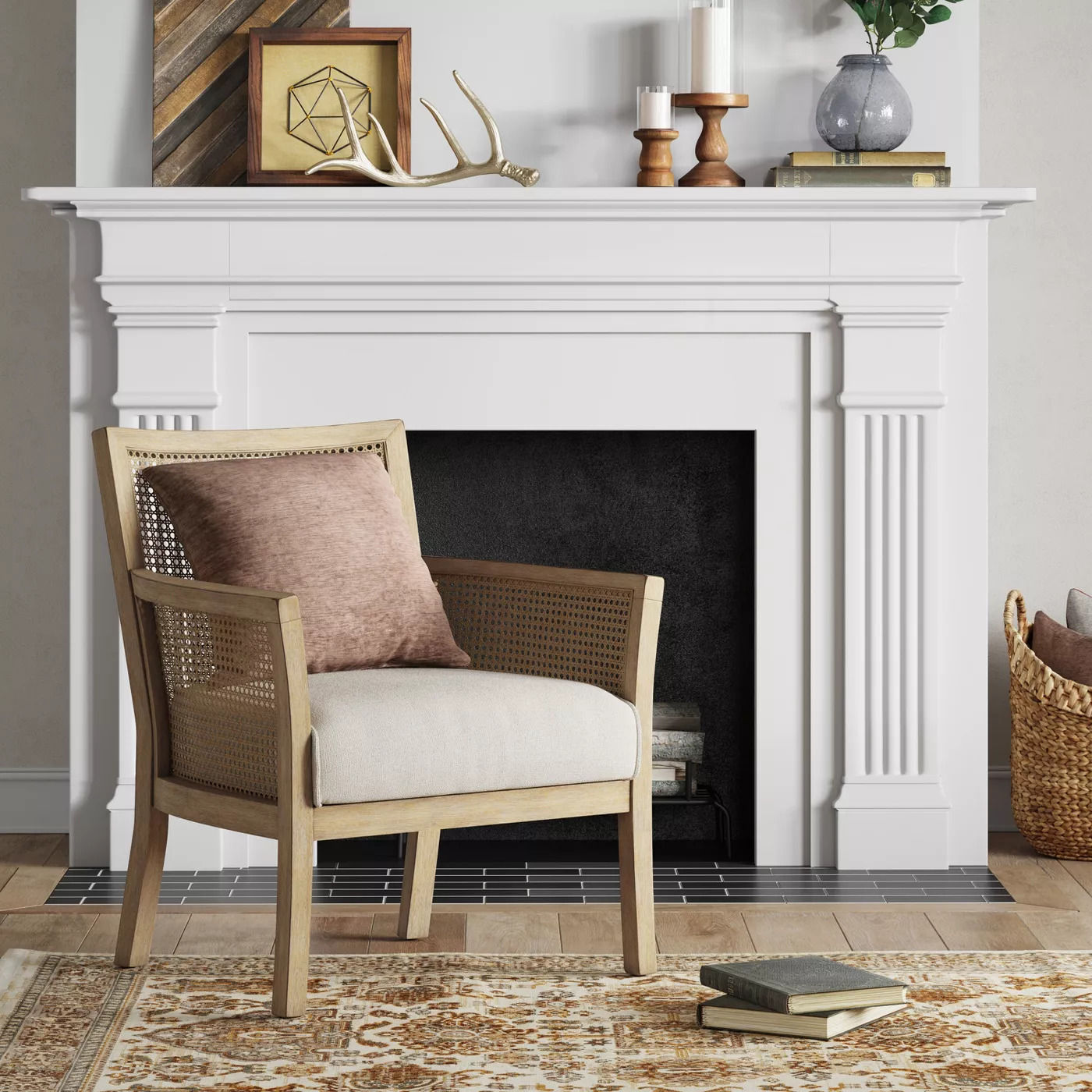 Laconia Caned Accent Chair Beige - Threshold thumbnail 5