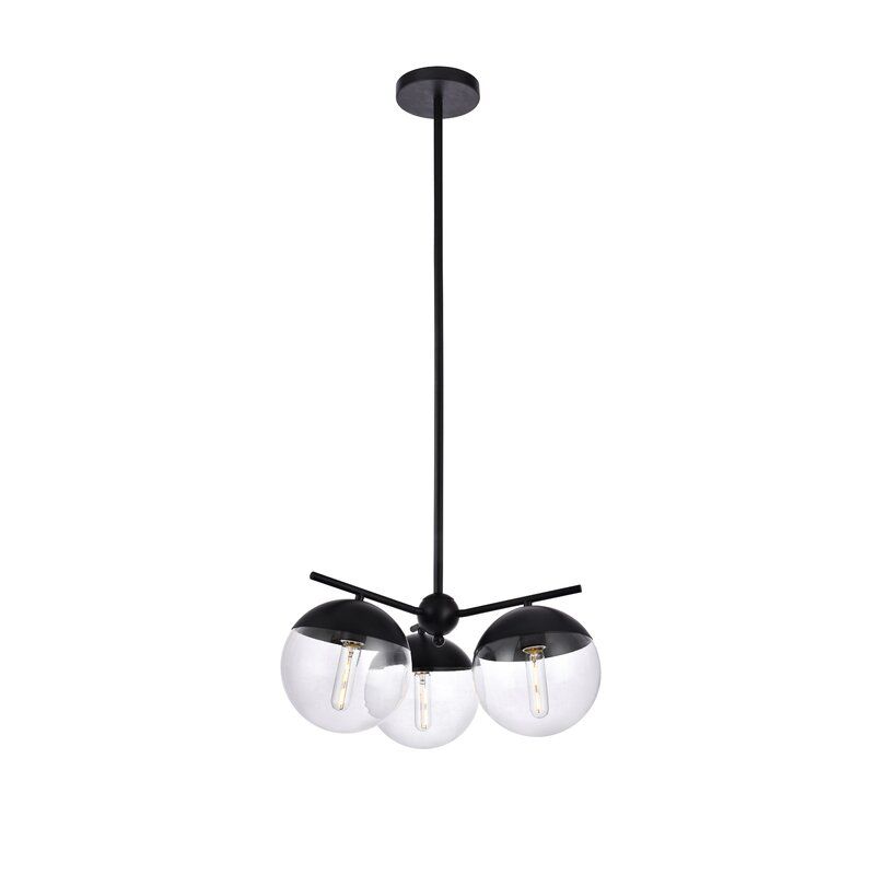 Yearby 3 Light Candle Style Globe Chandelier — view 1