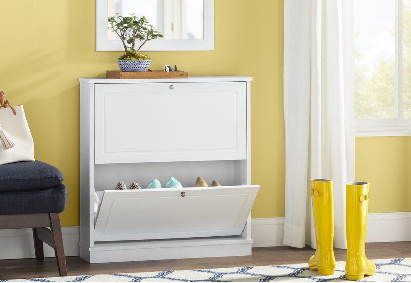 Two Row 10 Pair Shoe Storage Cabinet thumbnail 4