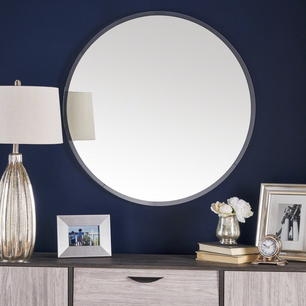 Antonio Circular Wall Mirror with Clear Acrylic Frame — view 1