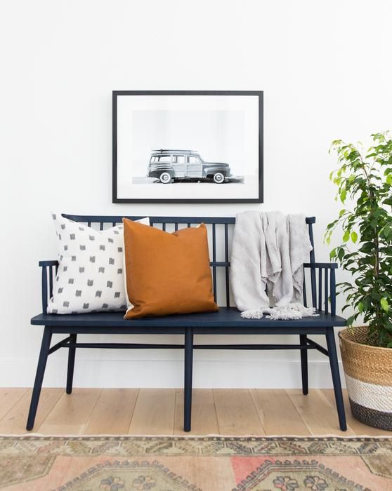 Cognac Leather Pillow thumbnail 2