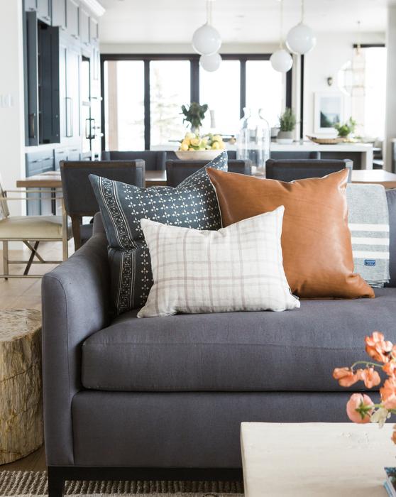 Cognac Leather Pillow thumbnail 3