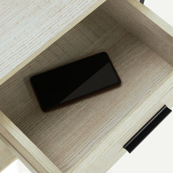 Manraj 19.69'' Tall 1 - Drawer Metal Nightstand thumbnail 5