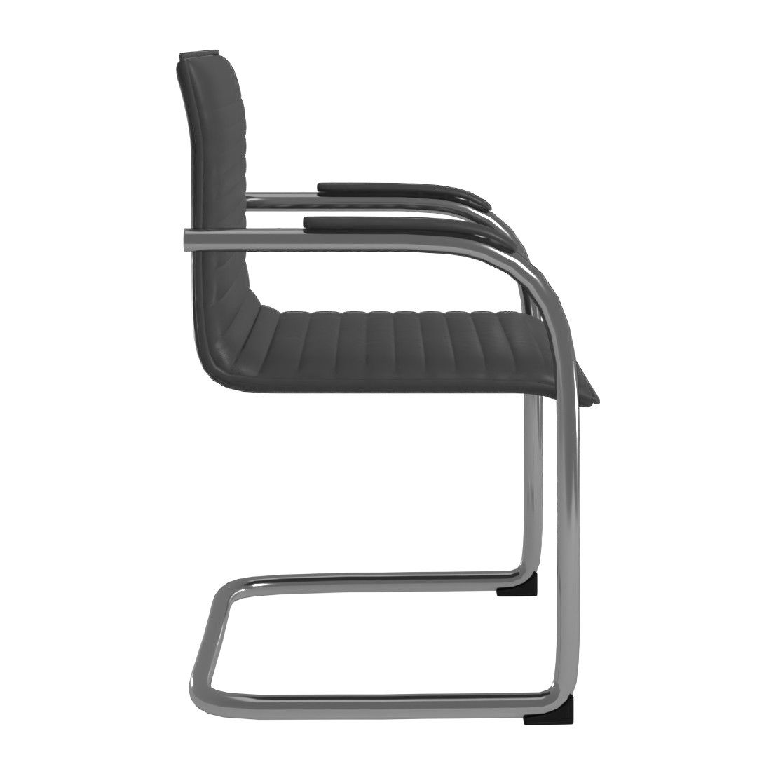 Hathorn Vinyl Guest Chair with Metal Frame thumbnail 3