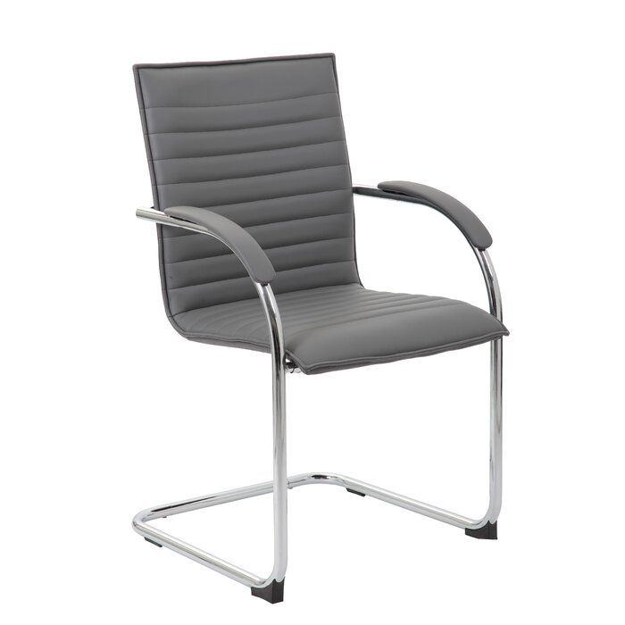 Hathorn Vinyl Guest Chair with Metal Frame thumbnail 2