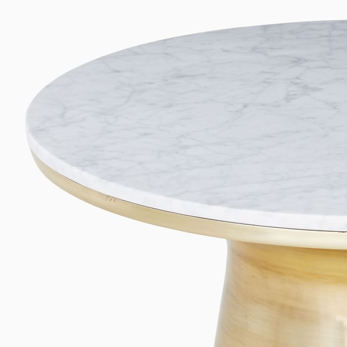 Marble Topped Pedestal Coffee Table thumbnail 3