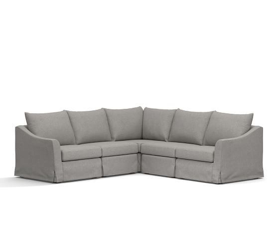 SoMa Brady Slope Arm Slipcovered 5-Piece L-Shaped Sectional thumbnail 2