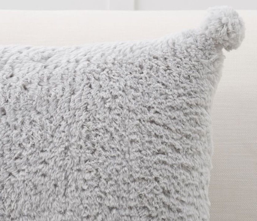 Cozy Pom Pom Sherpa Pillow Covers With Insert-20"x20" thumbnail 3