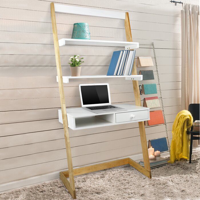 Samira Solid Wood Freestanding Leaning/Ladder Desk thumbnail 3