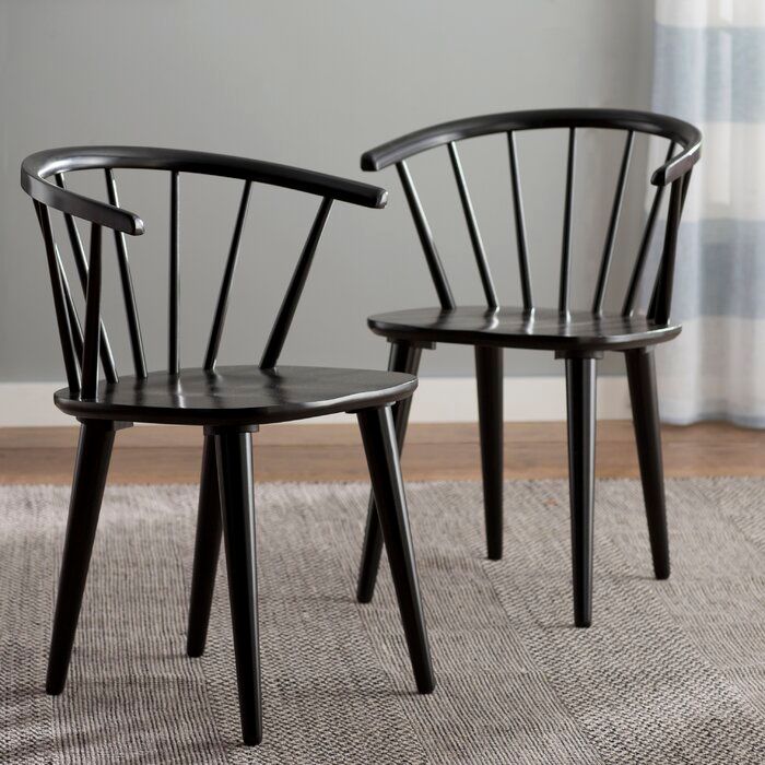 Arielle Rubber Wood Windsor Back Side Chair thumbnail 4