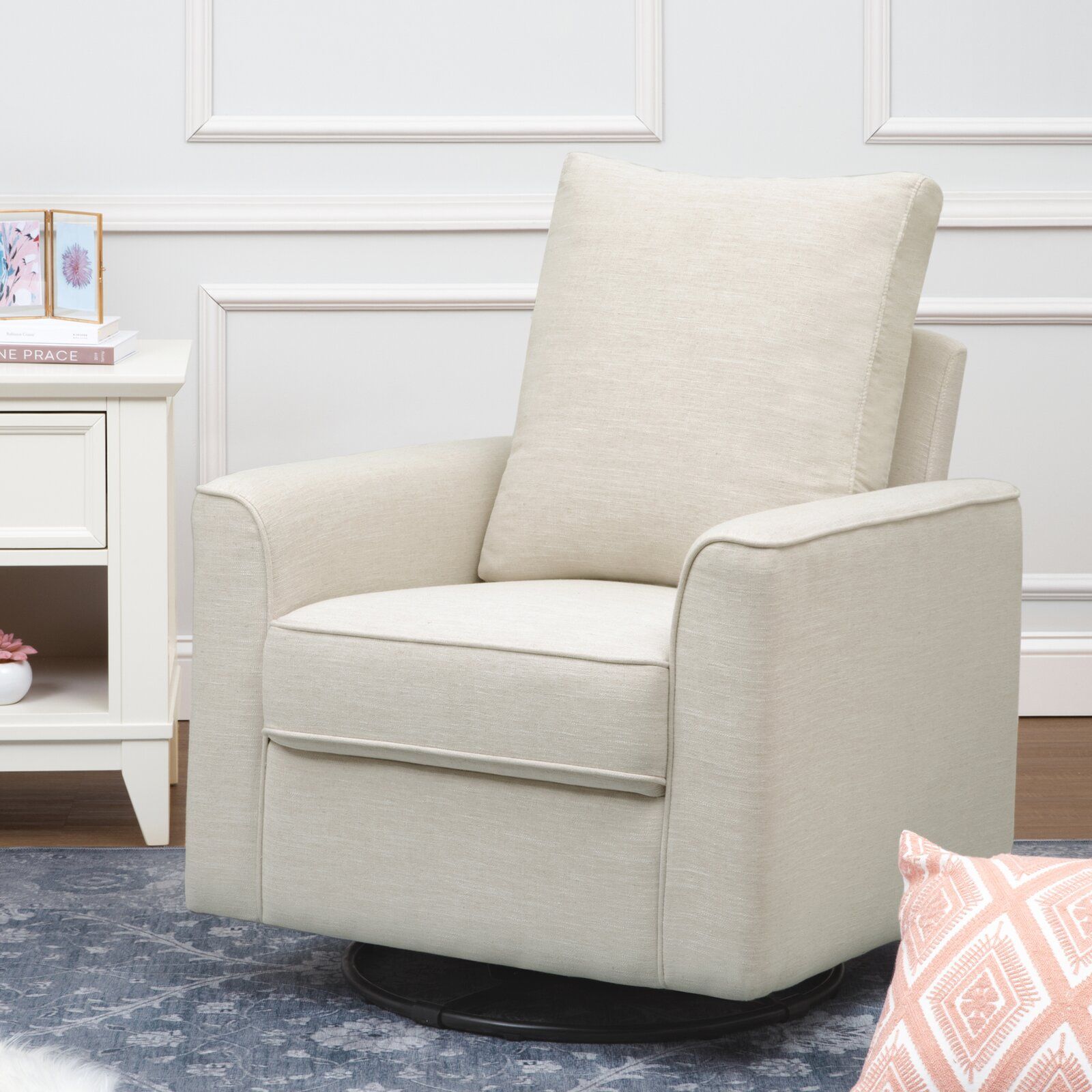 White Alden Swivel Glider thumbnail 5