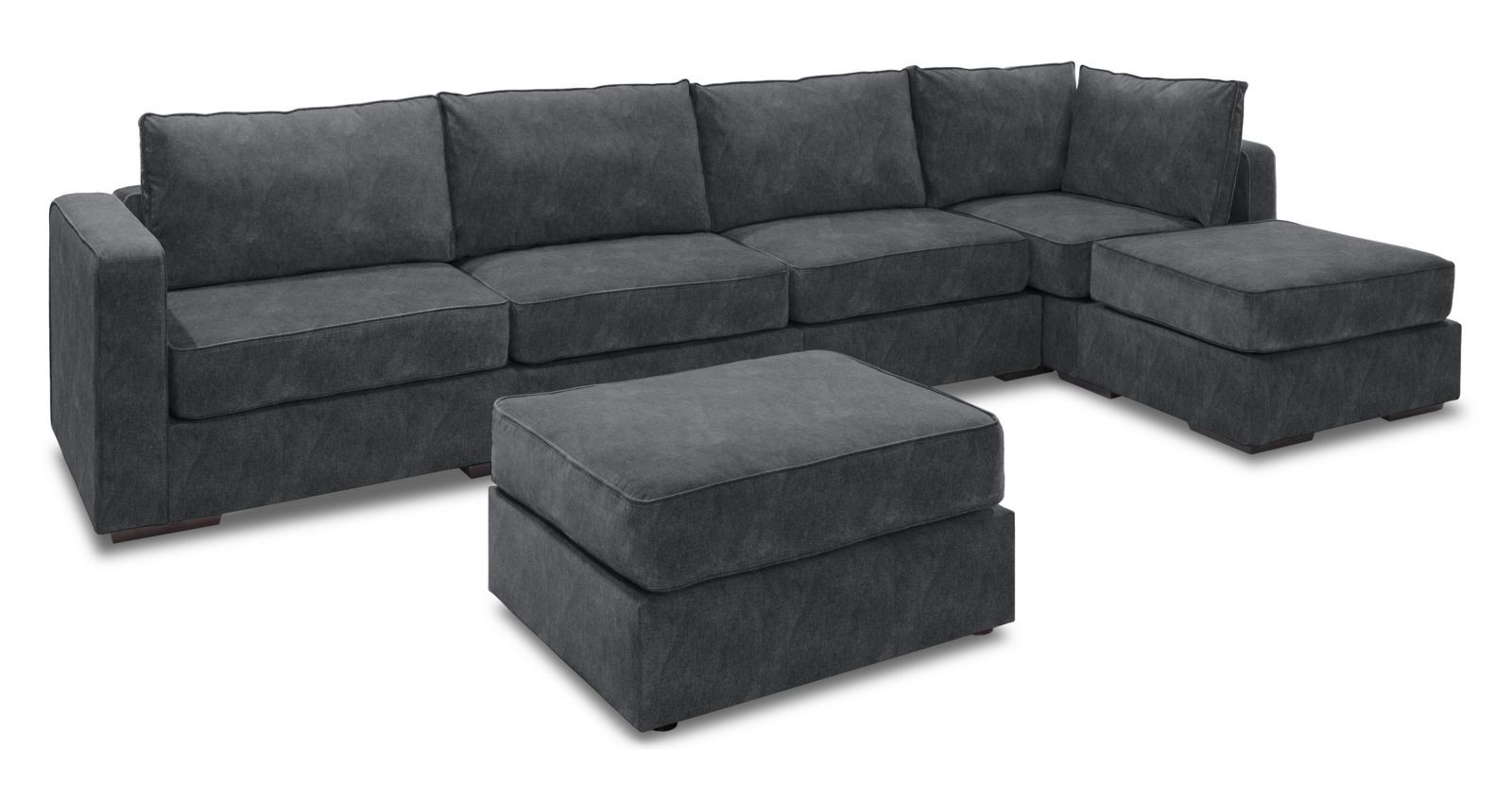 6 Seats + 6 Sides Large Chaise Sectional Sofa — view 1