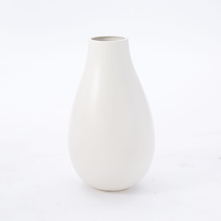 Pure White Ceramic Vase - Oversized Organic thumbnail 2