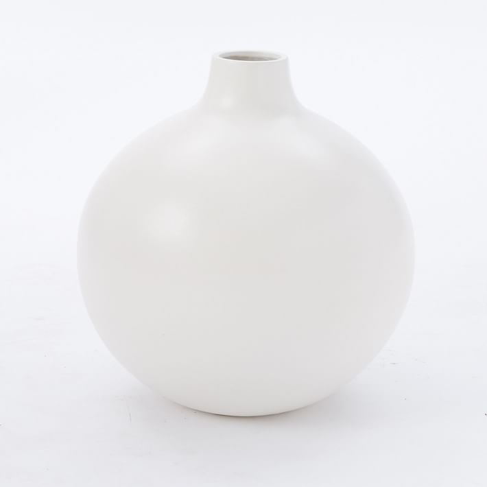 Oversized Pure White Ceramic Collection extra large ball — view 1