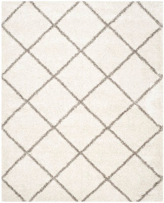 Duhon Geometric Ivory Area Rug 8' x 10' — view 1