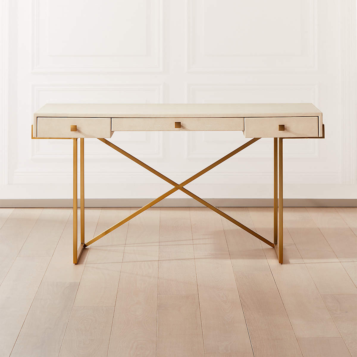 Avalon-ivory-faux-shagreen-desk thumbnail 2