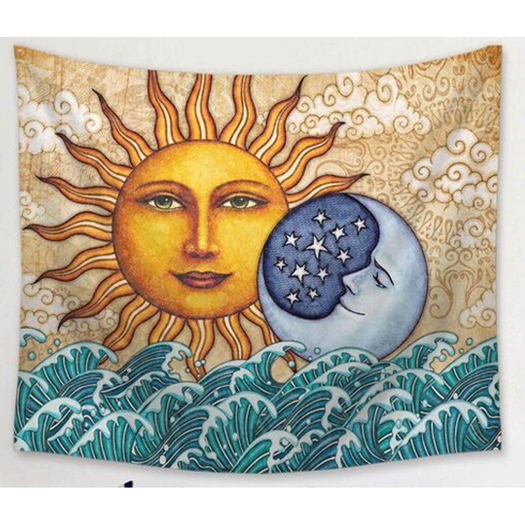 Sun God & Moon Print Tapestry — view 1