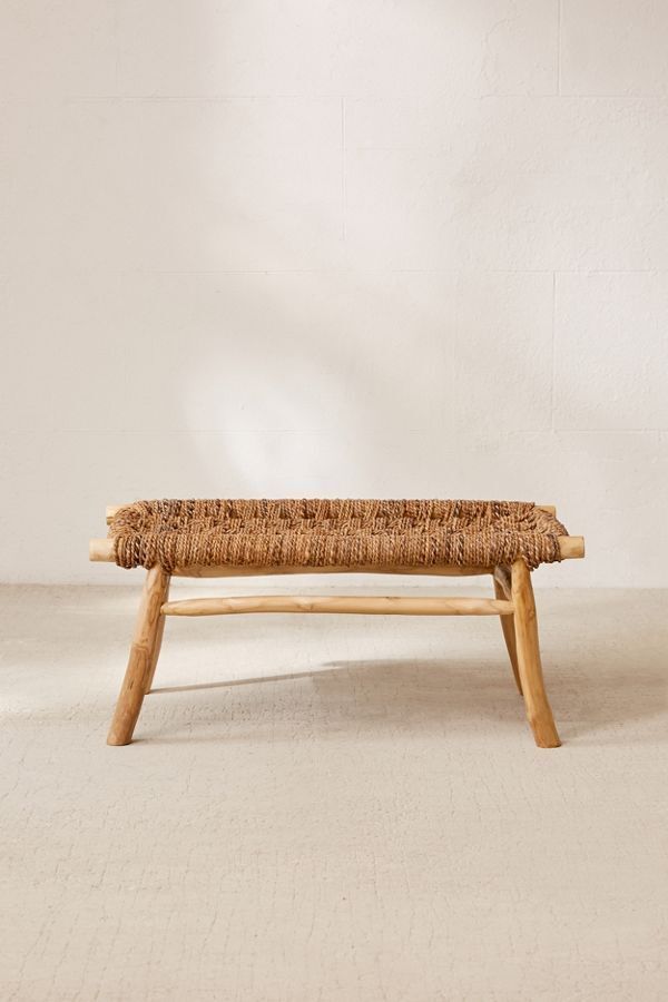Elle Woven Bench — view 1