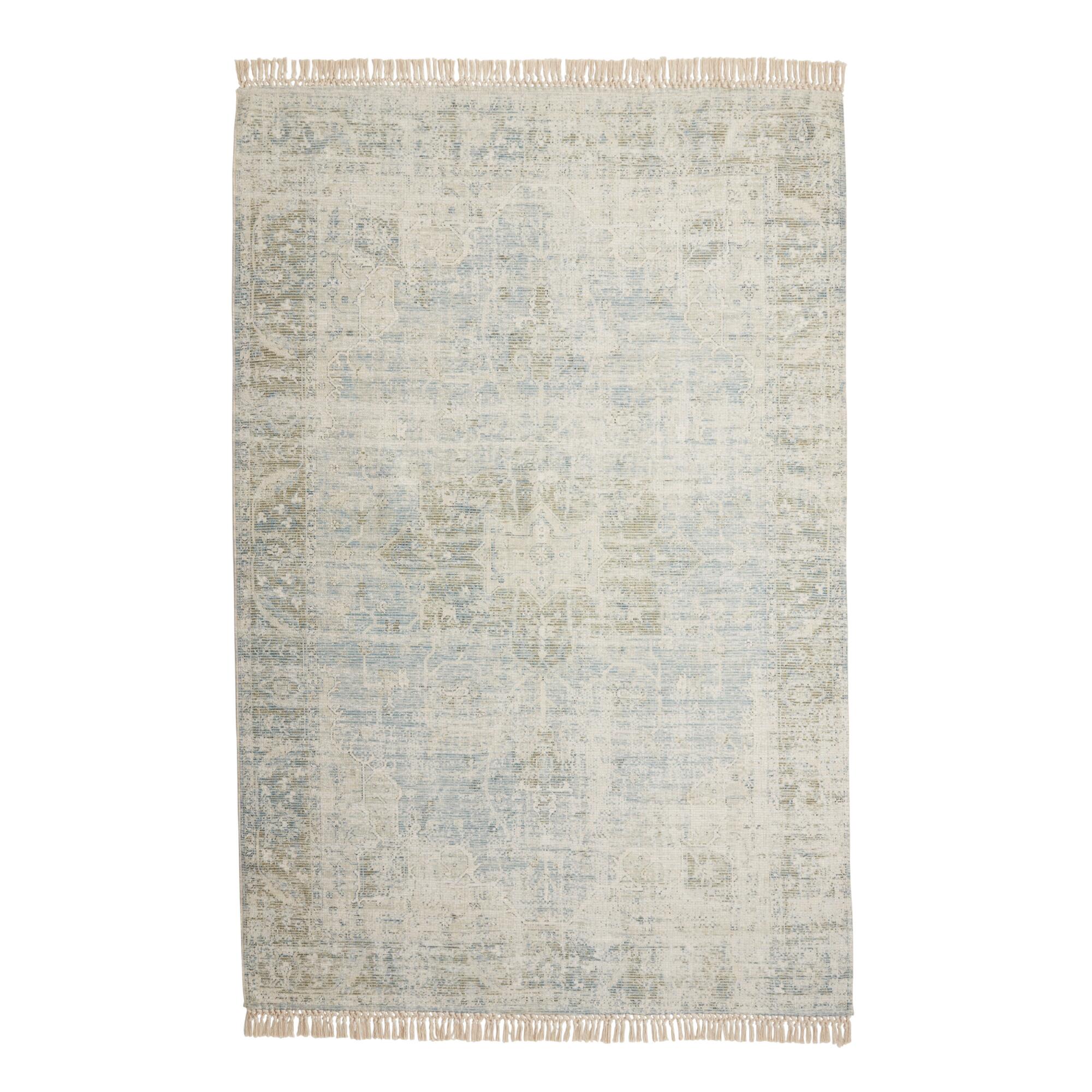 Blue And Green Persian Style Capitola Rug-6'x9' — view 1