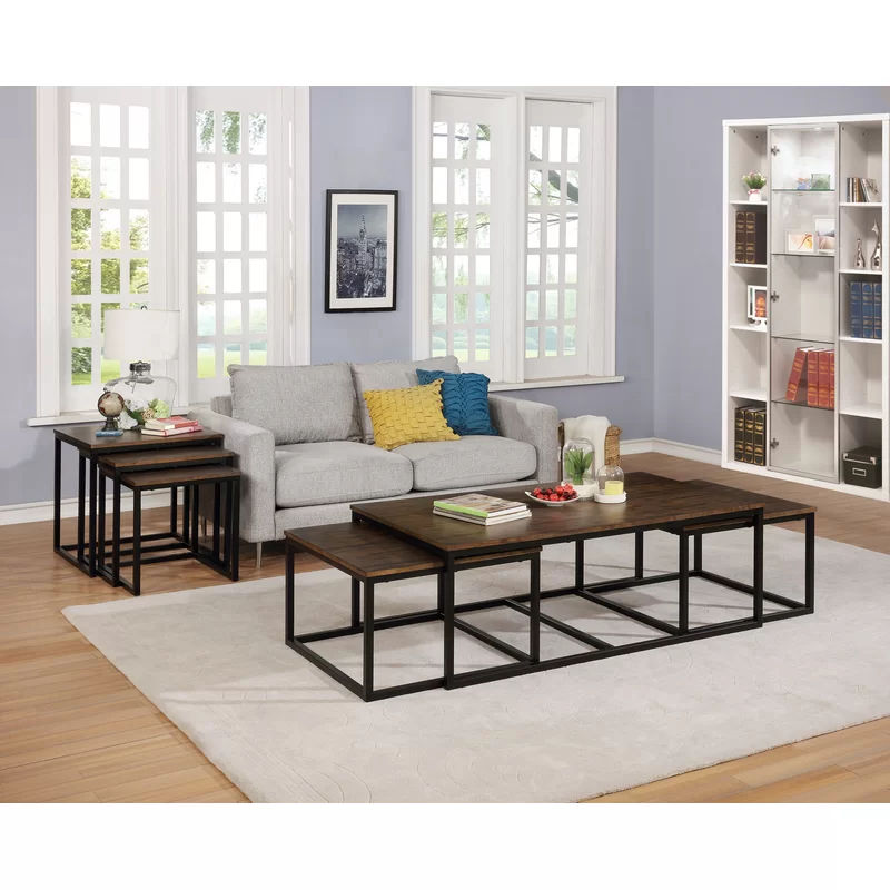 Hensley 3 Piece Coffee Table and Nesting Tables Set thumbnail 2