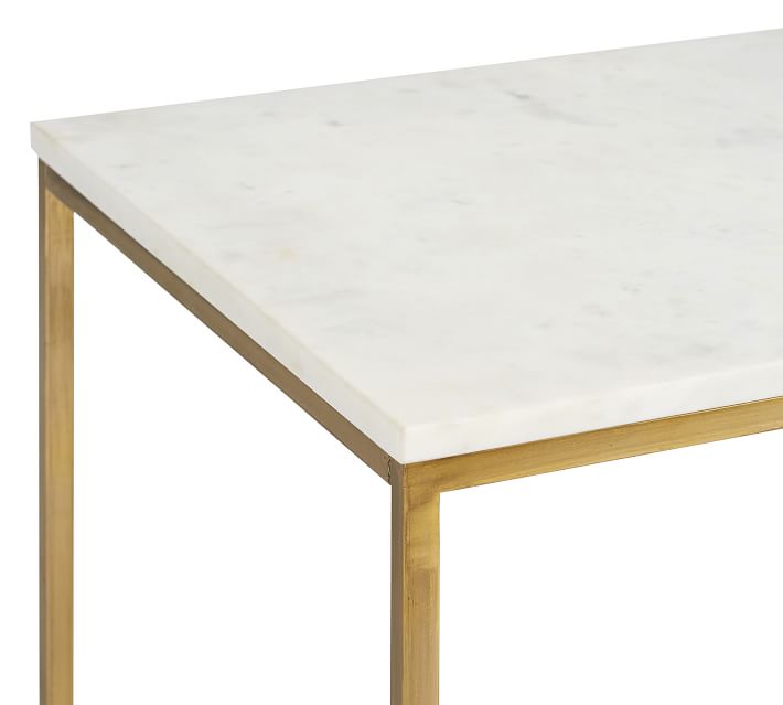 Delaney Rectangular Marble Coffee Table (40.5") thumbnail 6