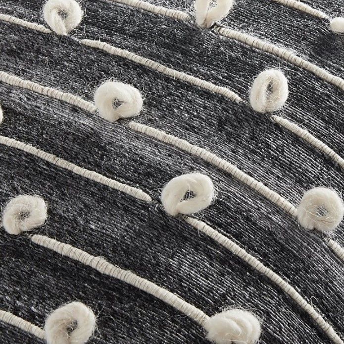 Margaux Dark Grey French Knot Pillow thumbnail 4