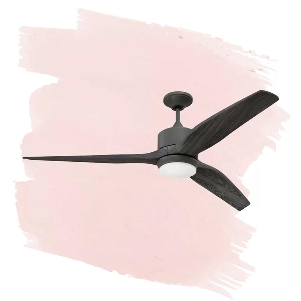 Paige 3 Blade LED Ceiling Fan with Remote, Light Kit Included — view 1