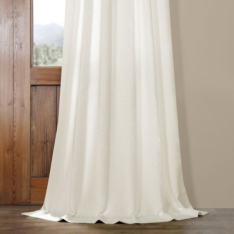 Brittnie Solid Sheer Room Darkening Thermal Rod Pocket Single Curtain Panel — view 1