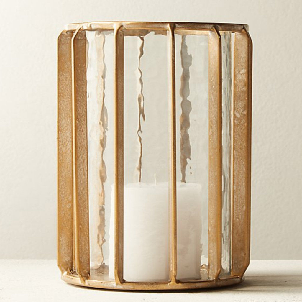 GAMMA GLASS AND BRASS HURRICANE SMALL — view 1