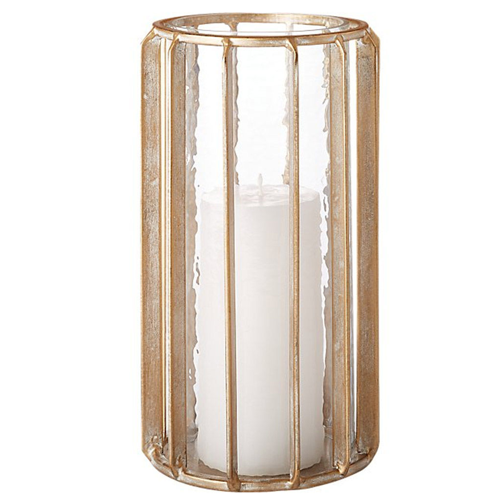 GAMMA GLASS AND BRASS HURRICANE LARGE — view 1