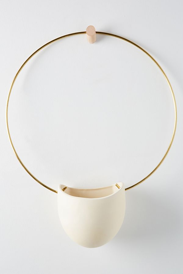 Brass Spora Hanging Planter — view 1