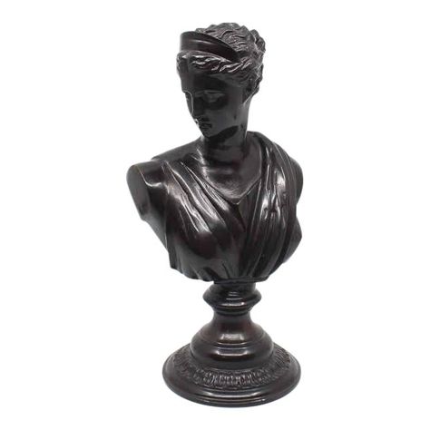 Maitland-Smith Bronze Roman Female Bust Statue — view 1